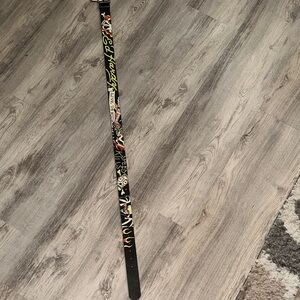 Ed Hardy Black Belt with Colorful Graphics